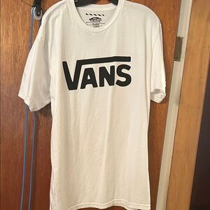Vans White and Black Short Sleeve Tee